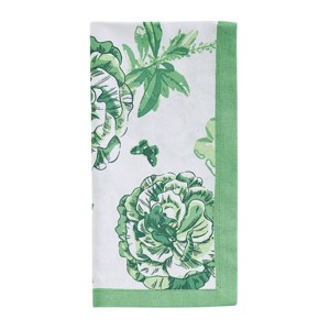 Patricia Heaton Home Green Florals And Flitters Printed Napkin Set of 4 - 1 of 3