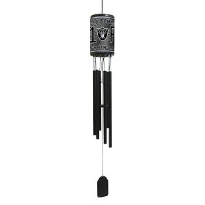 NFL Wind Chime, #1 Fan with Team Logo - Las Vegas Raiders - 1 of 2