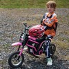 Aosom Electric Dirt Bike with Twist Grip Throttle, 24V 350W Electric Motorcycle Up to 15 MPH with Music Horn, Rear Suspension, for 13+ Years - 3 of 4