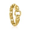 Ross-Simons Italian 14kt Yellow Gold-Plated Double Lion Head Byzantine Bracelet - 3 of 4