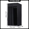 Unique Bargains Iron Sturdy Portable Clothing Store Fitting Room with Shading Curtain - 2 of 4
