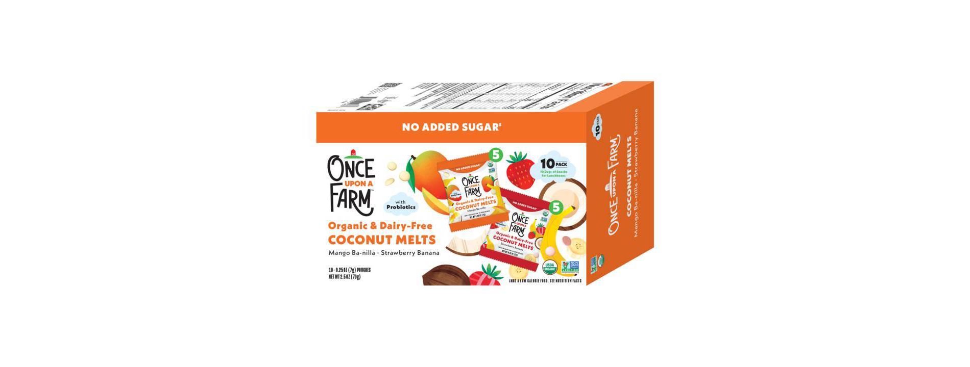Once Upon a Farm Coconut Melts Variety Pack Baby Snack - 2.5oz/10ct