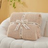 Snuggle Sac Fluffy Fuzzy Reversible Waffle Knit Blanket,Cozy Microfiber Throw,Classic Textured Design - 3 of 4