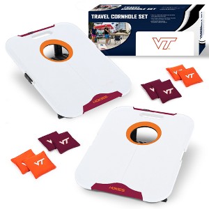 NCAA Virginia Tech Hokies All-Weather Travel Cornhole Set - 1 of 4