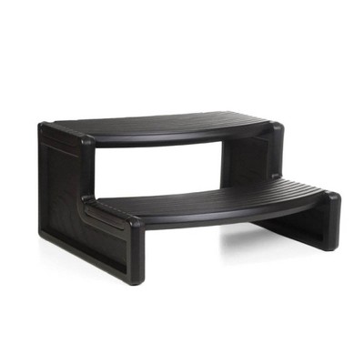 Black Resin Multipurpose 2-Step Spa and Hot Tub Stairs
