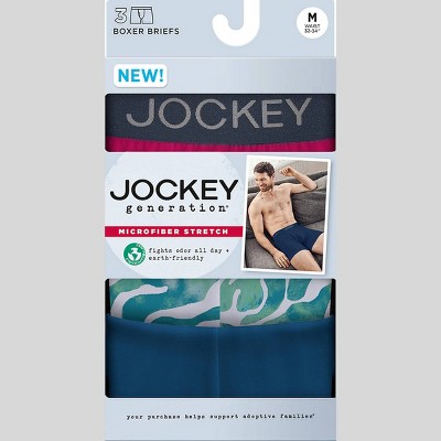 Jockey Generation™ Men's Microfiber Boxer Briefs 3pk - Blue
