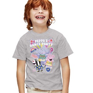 Boys' Short Sleeve Peppa Pig Peppa's Dance Party Unisex Youth T-Shirt - 1 of 4