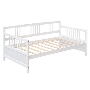NicBex Twin Size Daybed, Wooden Day Bed with 4 Support Legs, Sofa Bed Frame with Bottom storage - 1 of 4