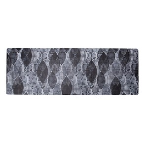 J&V TEXTILES 20" x 55" Oversized Cushioned Anti-Fatigue Kitchen Runner Mat (Black Geo) - 1 of 4