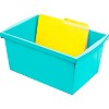 Storex Medium Classroom Storage Bin 16.75" x 11.87" x 8.28" Teal (STX61478U06C) - 2 of 3