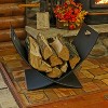 Sunnydaze Small Powder-Coated Steel Outdoor Firewood Log Rack - 30" - Black - 2 of 4