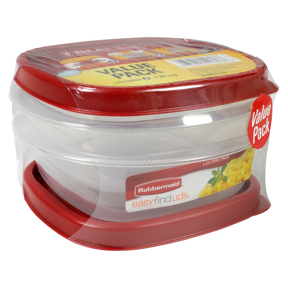 Rubbermaid 4pc 1.25 Cup Food Storage Container with Easy Find Lid