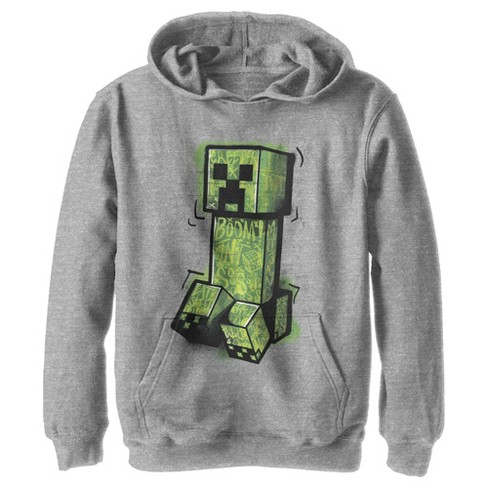 Boy's Minecraft Graffiti Creeper Pull Over Hoodie : Target