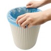 Racxily  6 Pack 1.64 Gallon Plastic Ribbed Wastebasket, Trash Can, Garbage Can, Beige - 2 of 2