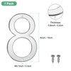 Unique Bargains 304 Stainless Steel Polished Surface Rust Corrosion Resistant House Number 1 Pc - 3 of 4