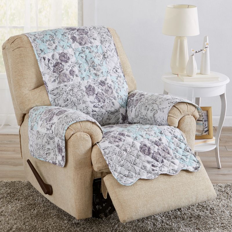 Great Bay Home Floral Patchwork Reversible Furniture Protector, 1 of 9