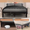 Costway Queen Size Wood Bed Frame & 10" Foam Mattress Set CertiPUR-US Certified Natural/Espresso - 4 of 4