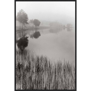 Amanti Art 23" x 33" Lakeside Mist by Monte Nagler Framed Canvas Wall Art Print : Modern Home Decor, Polystyrene Frame - 1 of 4