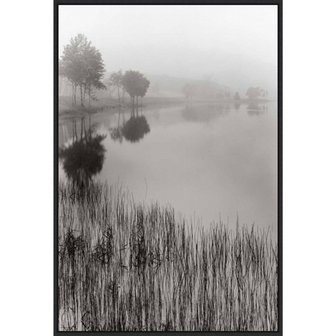 Amanti Art 23" x 33" Lakeside Mist by Monte Nagler Framed Canvas Wall Art Print : Modern Home Decor, Polystyrene Frame - image 1 of 4