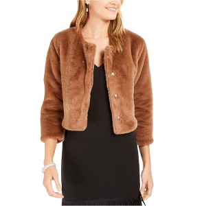 Adrianna Papell Womens Faux Fur Bolero Jacket - 1 of 1