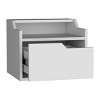 GlasFlength Nightstands Wall Mounted Bedside Table Storage Nightstand Floating Nightstand with Drawer for Room, White, 13.3"*15.7"*12.9" - 4 of 4