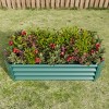 Rectangle Metal Raised Bed Garden,Metal Plant Pots Outdoor with Open Bottom Design,Garden Planter Boxes for Flowers,Vegetables-Coolbibila - 3 of 4
