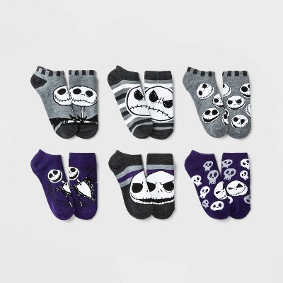 Women's Nightmare Before Christmas 6pk Low Cut Socks - Purple/Gray 4-10