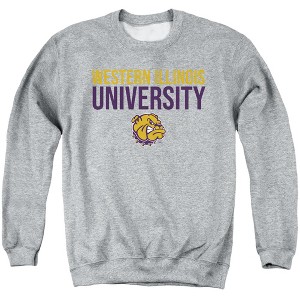Western Illinois University Official Stacked Adult Crewneck Sweatshirt - 1 of 4