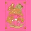 Girl's Lost Gods Frog and Mushroom Tarot Card Crop Top T-Shirt - 2 of 3