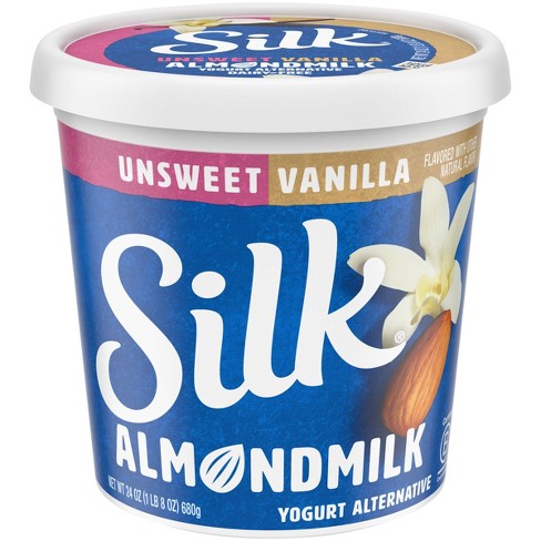 Silk Unsweetened Vanilla Almond Milk Yogurt - 24oz : Target