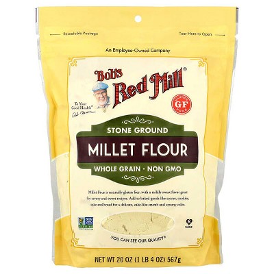 Bob's Red Mill, Stone Ground Millet Flour, Whole Grain, 20 oz