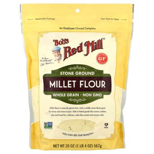 Bob's Red Mill, Stone Ground Millet Flour, Whole Grain, 20 oz - 1 of 4