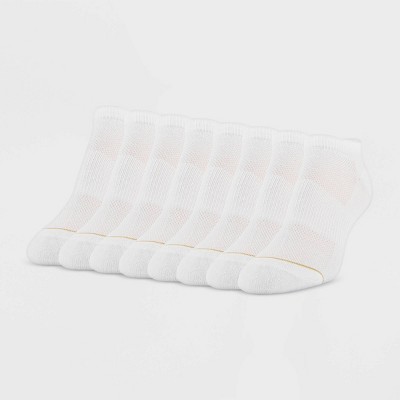 All Pro Women's Extended Size Aqua FX 6+1 Bonus Pack No Show Athletic Socks - White 8-12