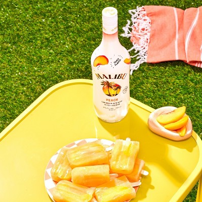 Malibu Peach Flavored White Rum - 750ml Bottle