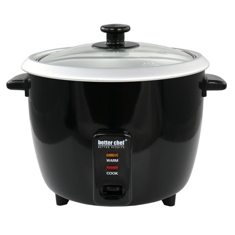 Better Chef 8 Cup Automatic Rice Cooker in Black With Rice Paddle and Measuring Cup, 1 of 5
