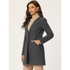 INSPIRE CHIC Women's Mid-thigh Collarless Single Breasted Outwear Winter Overcoat - 3 of 4
