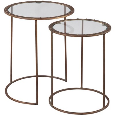 Hekman 28088 Hekman Copper Rivet Nest Of Tables 2-8088 Special Reserve