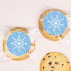 Big Dot of Happiness Blue Snowflakes Stickers and Clear Cookie Bags, Cellophane Treat Bags 4.25x7 Inches, Party Favor Gifts for Goodies - 25 Count - 3 of 4