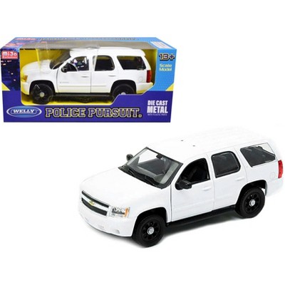 2008 Chevrolet Tahoe Unmarked Police Car White 1 24 Diecast Model Car By Welly Target