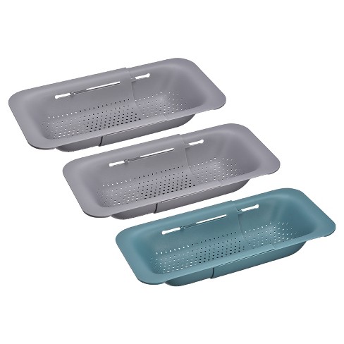 Unique Bargains Collapsible Colander Kitchen Over The Sink Drain