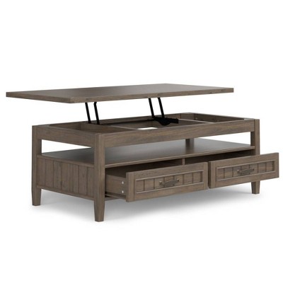 Rowan Lift Top Coffee Table Smoky Brown - Wyndenhall