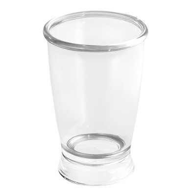 iDesign Bathroom Tumbler Cup - Toothbrush Holder Cup or Mouthwash Cup - Clear