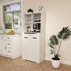 Hutch Buffet Cabinet with Drawers and Barn Doors, Pantry Storage for Kitchen and Dining Cabinets or Coffee Bar in Home Spaces-The Pop Home - 2 of 4
