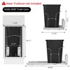Pull Out Trash Can Under Cabinet, Stainless Steel Slide Out Garbage Can Shelf Under Sink, Adjustable Slide Out Shelf for Waste Can Under Kitchen Sink - 2 of 4