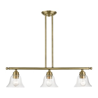 Livex Lighting Moreland 3 - Light Chandelier in  Antique Brass