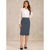 INSPIRE CHIC Women's Elegant High Wasit Split Hem Work Bodycon Pencil Skirt - 4 of 4