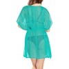 LA LEELA Women's Summer Vacation Beachwear Swim Suit Loose Beach Dress Swimming Bathing Suit Cover Ups for Women 2X-3X Green, Solid - 3 of 4