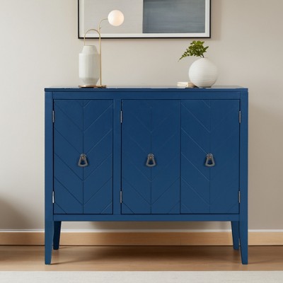 Accent Storage Cabinet with Doors and Adjustable Shelves,Free Standing Buffet Cabinet with Storage,Wooden Sideboard Cabinet - Leovsnove