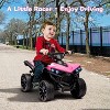 Jojoka 6V Kids ATV Quad Ride On Toy, Electric 4-Wheeler w/1.8MPH Speed, Music, LED Headlight, Foot Pedal, Gift for Toddlers - 3 of 4