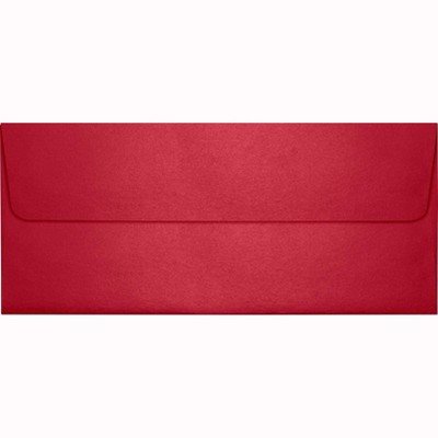 LUX 4 1/8"x9 1/2" #10 80lbs. Square Flap Env W/Glue Closure Jupiter Red 5360-20-50